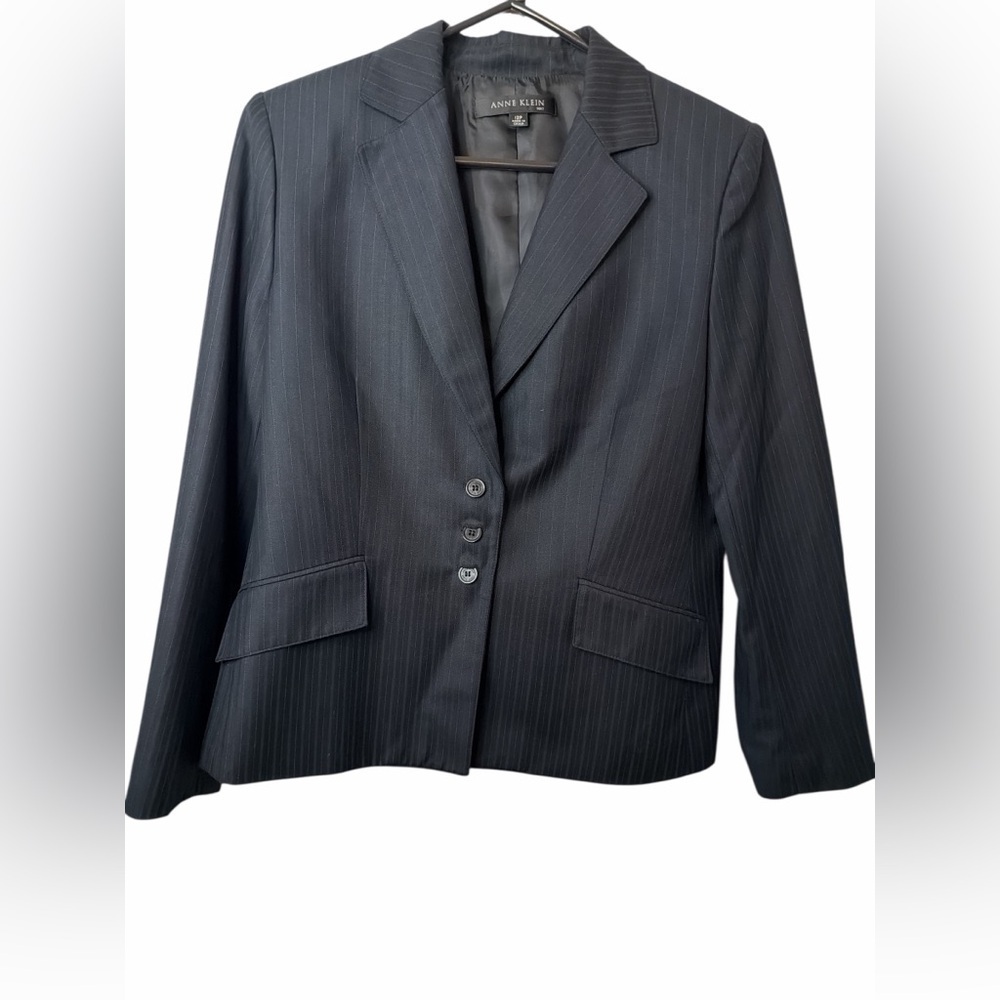 Anne Klein Women's Black Pinstripe Blazer NWT